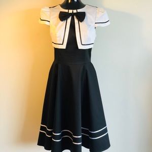 Black and White Bow Tie Dress